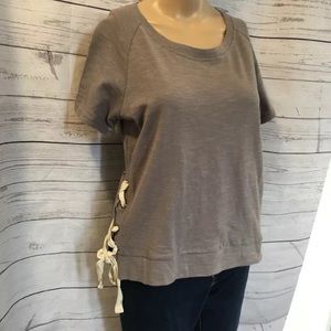 NEW nwt gray t shirt bleuh ciel small